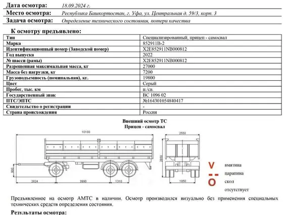 Самосвальный прицеп Планета 852911В-2 2022 года б/у фото 2
