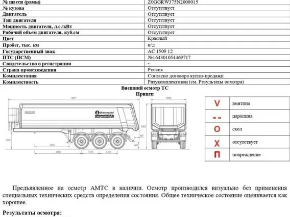 Самосвальный прицеп Grunwald GRW375 2022 года б/у фото 2