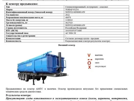 Специализированный, полуприцеп - самосвал 2022 года б/у фото 2