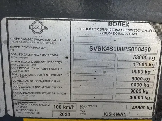 Полуприцеп-самосвал BODEX 2023 года б/у фото 8