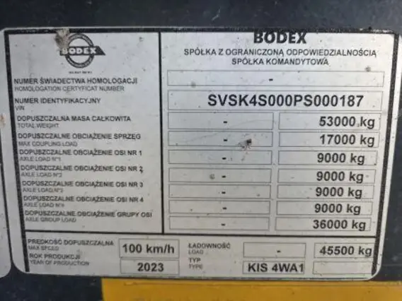 Полуприцеп-самосвал BODEX 2023 года б/у фото 7