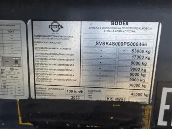 Специализированный, полуприцеп - самосвал BODEX KIS 4WA1 2023 года б/у фото 6