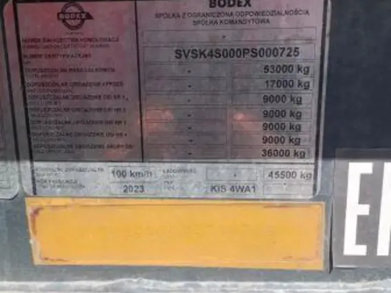 Специализированный, полуприцеп - самосвал BODEX KIS 4WA 2023 года б/у фото 11