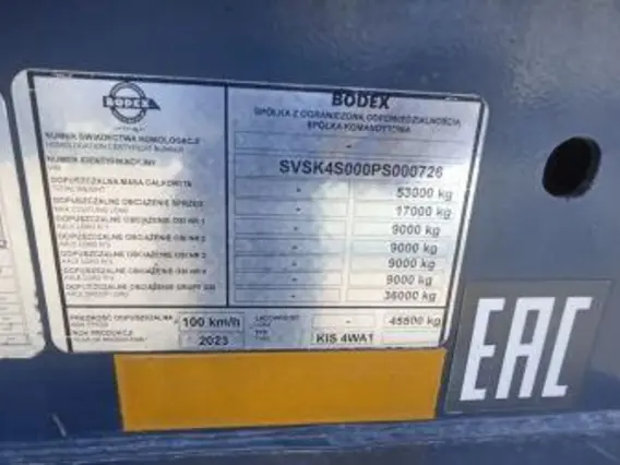 Полуприцеп-самосвал BODEX KIS 4WA1 2023 года б/у фото 9