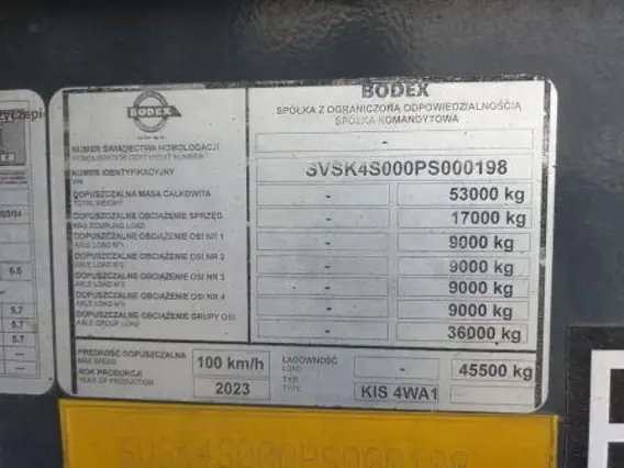 Полуприцеп-самосвал BODEX 2023 года б/у фото 8