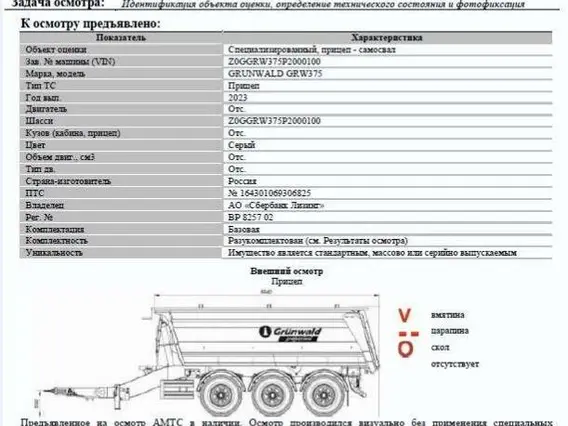 Прицеп-самосвал GRUNWALD GRW375 2023 года б/у фото 18