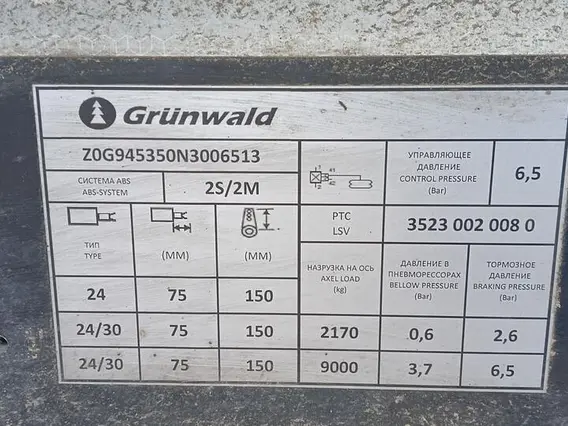 Полуприцеп-самосвал Grunwald 9453-0000010-50 2022 года б/у фото 9