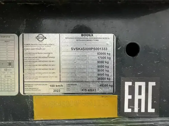 Полуприцеп-самосвал Bodex KIS 4WA1 2023 года б/у фото 8