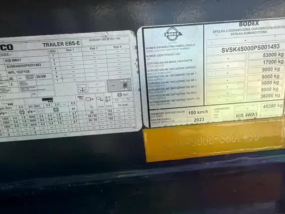 Полуприцеп-самосвал Bodex KIS 4WA1 2023 года б/у фото 10