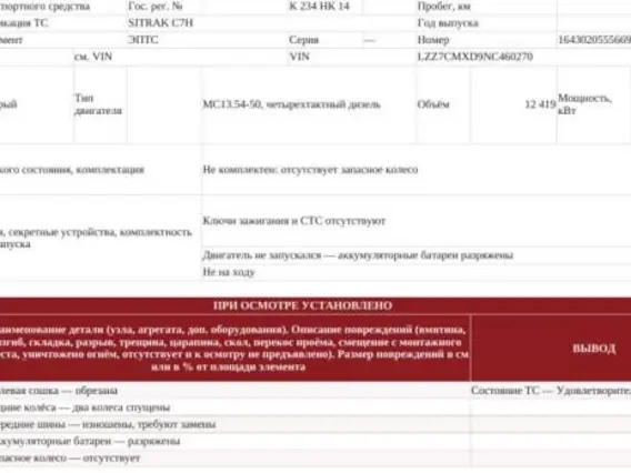 Седельный тягач SITRAK C7H 2022 года б/у фото 16
