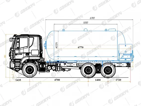 Шасси Газовоз АЦТ-22 на шасси HONGYAN (IVECO) 2026 года новый