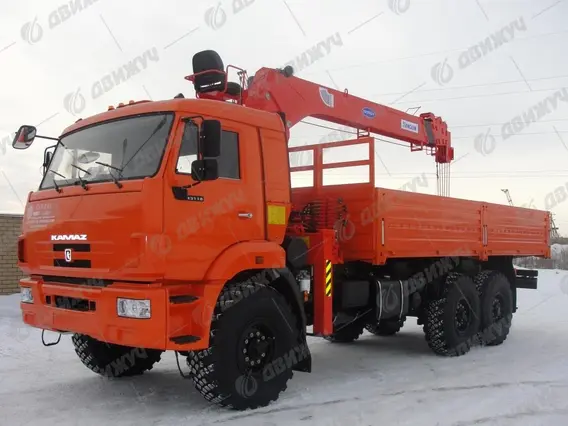 Бортовой автомобиль КАМАЗ-43118-50 с КМУ Kanglim KS1256G-II (тросовый) 2026 года новый