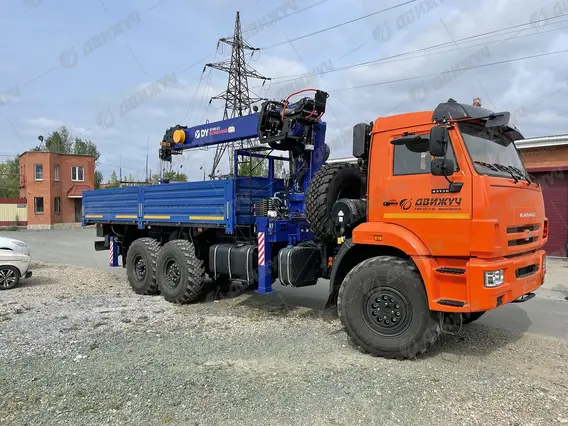Бортовой автомобиль КАМАЗ-43118-50 с КМУ Dong YANG 1956 (тросовый) 2026 года новый фото 2