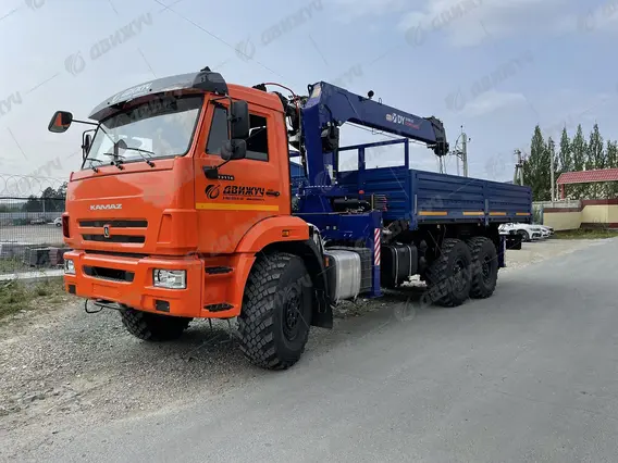 Бортовой автомобиль КАМАЗ-43118-50 с КМУ Dong YANG 1956 (тросовый) 2026 года новый фото 3