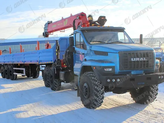 Седельный тягач Урал NEXT 4320 с КМУ IT-180 2026 года новый фото 4