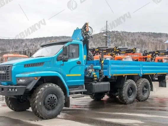 Бортовой Урал 4320 NEXT (капотный) с КМУ ИМ-55 2026 года новый
