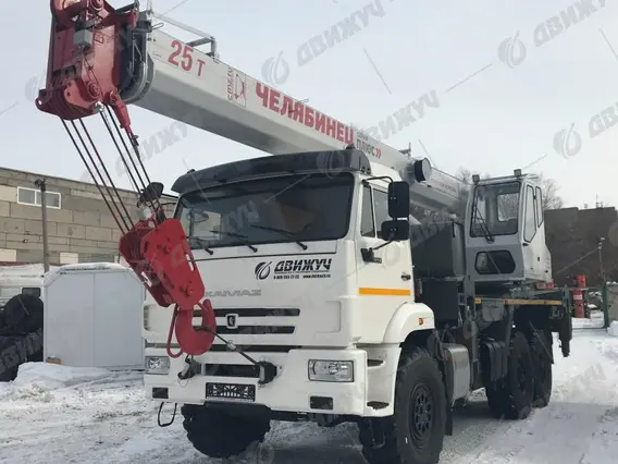 Автокран Челябинец КС-55732 на шасси КамАЗ 43118-50 г/п 25 т 2026 года новый фото 4