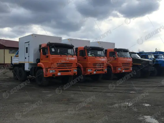 ПАРМ (Мастерская передвижная) на шасси КАМАЗ 43118-50 с КМУ ИМ-50 2026 года новый фото 3