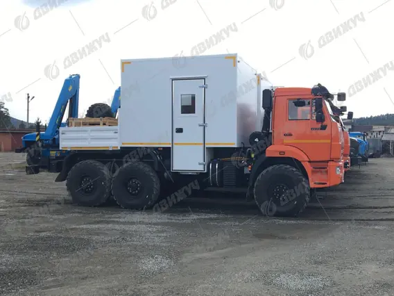 ПАРМ (Мастерская передвижная) на шасси КАМАЗ 43118-50 с КМУ ИМ-50 2026 года новый фото 4