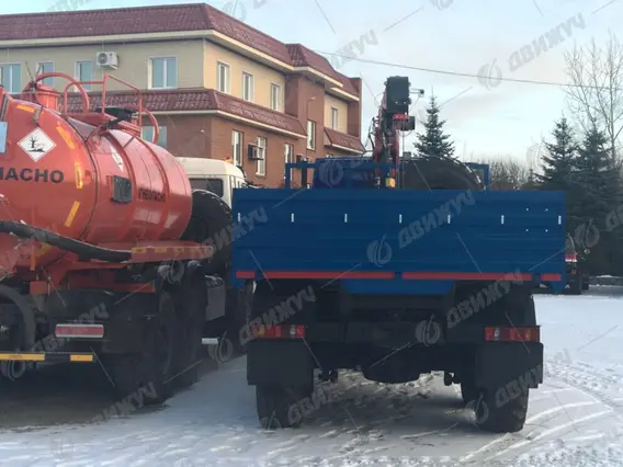 Бортовой Урал Next, двухкабинка с КМУ ИТ-80 2026 года новый фото 3