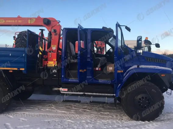 Бортовой Урал Next, двухкабинка с КМУ ИТ-80 2026 года новый фото 5