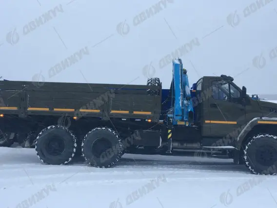 Бортовой Урал Next 4320-74 с КМУ ИМ-150 2026 года новый фото 5
