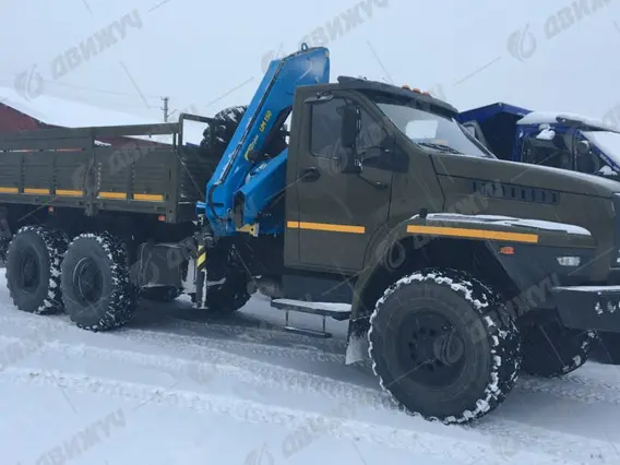 Бортовой Урал Next 4320-74 с КМУ ИМ-150 2026 года новый фото 7