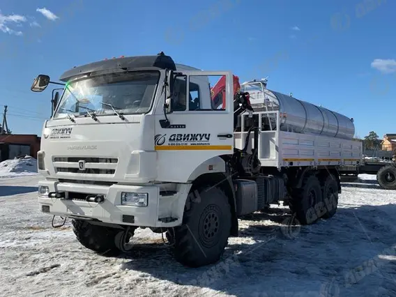 Бортовой КАМАЗ 43118-50 с КМУ PALFINGER РК 6500А + автоцистерна АЦПТ с насосом 2026 года новый фото 2
