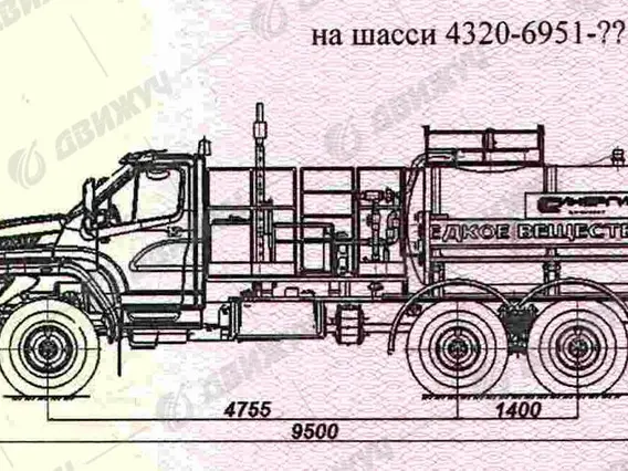 Агрегат кислотной обработки скважин СИН-32 на шасси УРАЛ Next 4320-72 (50 Мпа, диаметр плунжера 100 ) 2026 года новый фото 2
