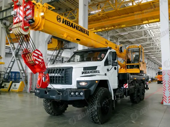 АВТОКРАН ИВАНОВЕЦ КС-45717-2М на шасси УРАЛ-4320 Next (стрела 22 м) 2026 года новый фото 4