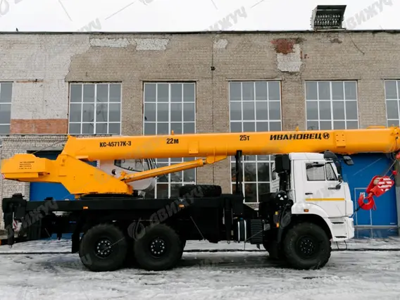 АВТОКРАН ИВАНОВЕЦ КС-45717К-3М на шасси KAMAЗ 43118 (стрела 22 м) 2026 года новый фото 3