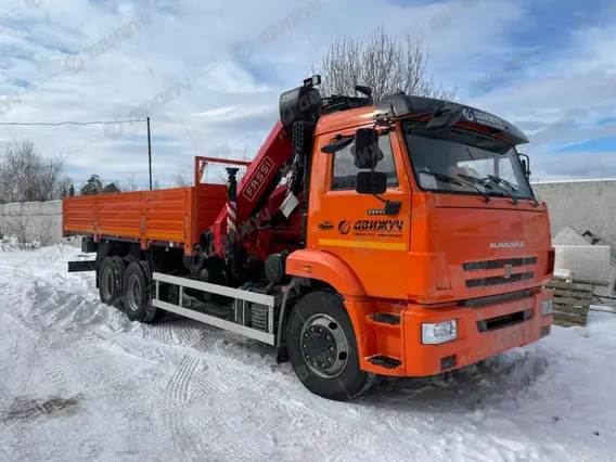 Бортовой КАМАЗ 65115 с КМУ Fassi F155А 2026 года новый фото 2