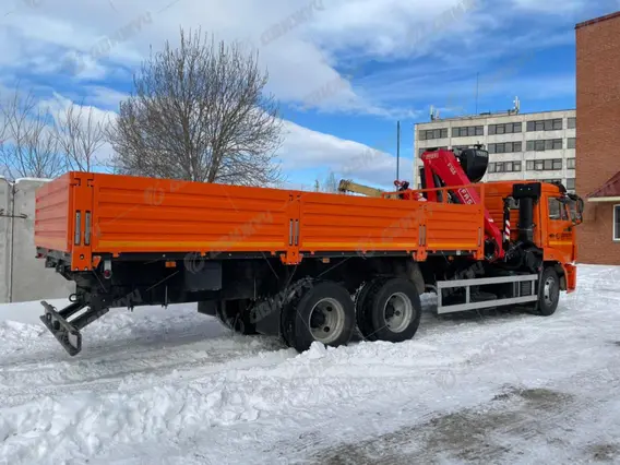 Бортовой КАМАЗ 65115 с КМУ Fassi F155А 2026 года новый фото 3