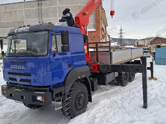 Бортовой автомобиль Урал 4320-80 с КМУ Kanglim 2057 2026 года новый фото 2