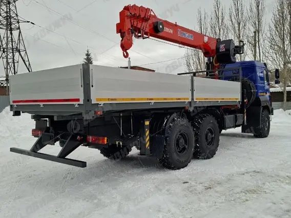 Бортовой автомобиль Урал 4320-80 с КМУ Kanglim 2057 2026 года новый фото 4