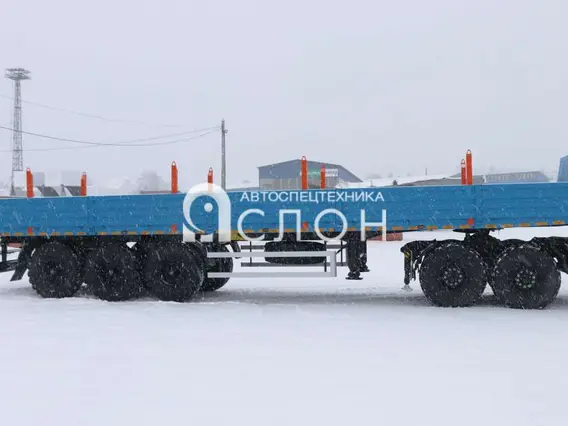 Бортовой Полуприцеп бортовой (длина 12 м, грузоподъемность 30 т, с кониками) 2025 года новый фото 3