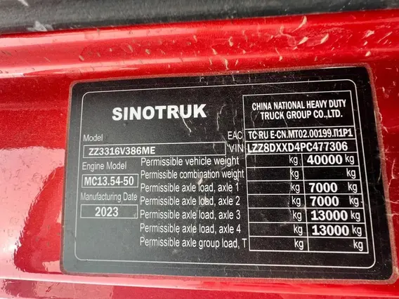 Самосвал Sinotruk Sitrak c7h 2023 года б/у фото 10