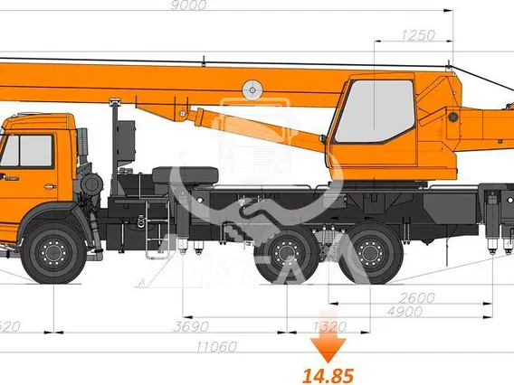 Автокран Камаз 65115 2020 года новый