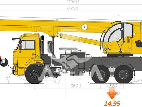 Автокран Камаз 65115 2020 года новый