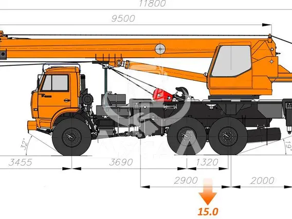 Автокран Камаз 43118 2020 года новый