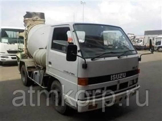 Бетоносмеситель Автобетоносмеситель Isuzu Elf кузов NKR58E г 1988 миксер KE09A грузоподъемность 2 тн пробег 89 т.км  б/у