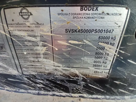 Самосвальный полуприцеп Bodex KIS 4WA1 2023 года б/у фото 7