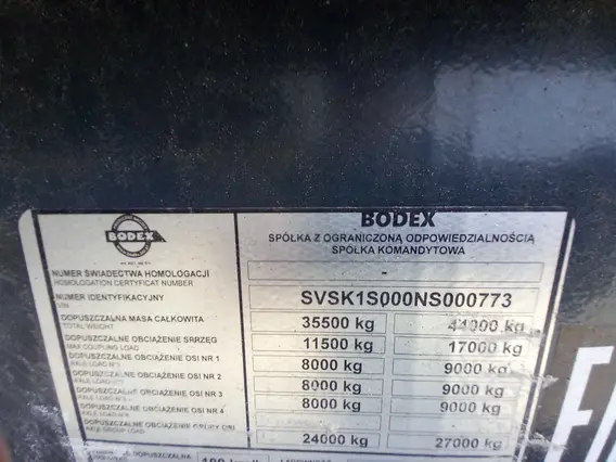 Самосвальный полуприцеп Bodex KIS 3WA1 2022 года б/у фото 9