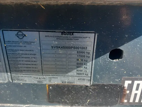 Самосвальный полуприцеп Bodex KIS 4WA1 2023 года б/у фото 8