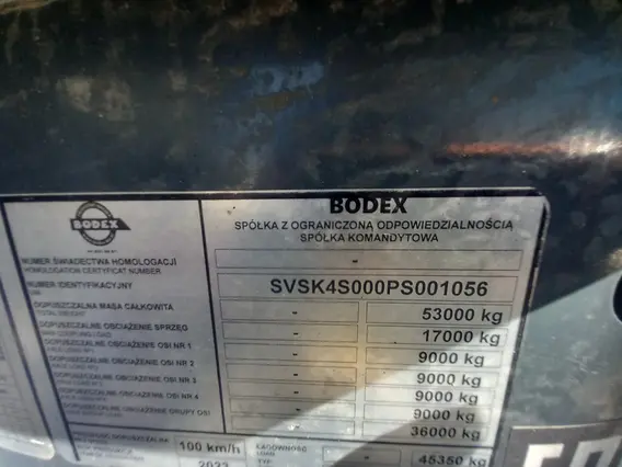 Самосвальный полуприцеп Bodex KIS 4WA1 2023 года б/у фото 8