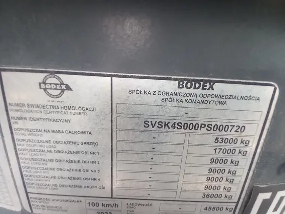 Полуприцеп самосвальный BODEX KIS 4WA1 2023 года б/у фото 7
