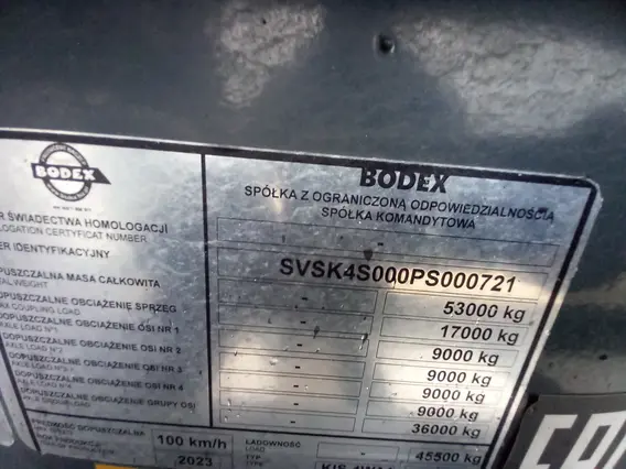 Самосвальный полуприцеп Bodex KIS 4WA1 2023 года б/у фото 8