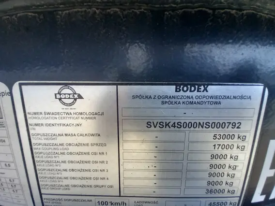 Полуприцеп самосвальный BODEX KIS 4WA1 2022 года б/у фото 10