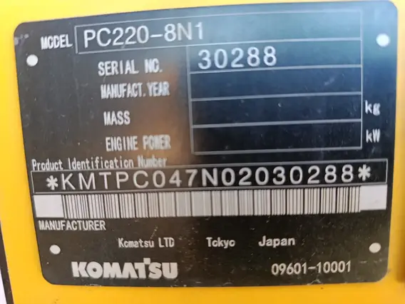Экскаватор KOMATSU PC220-8N1 2022 года б/у фото 19