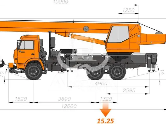 Автокран Камаз 65115 2020 года новый